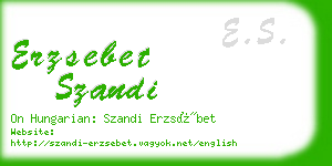 erzsebet szandi business card